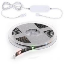 B.K.Licht 2m ruban LED connecté, ruban led interieur, ruban pour moniteur, Smart LED Stripe, réglable via App, Smartphone contrôle, ontrôle vocal,
