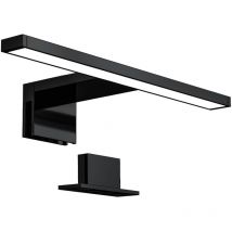 B.k.licht - lampe miroir led, lampe armoire, applique salle de bain, lumière blanche neutre 4000 Kelvin, 5W, 650lm, IP44, largeur 300mm, noire