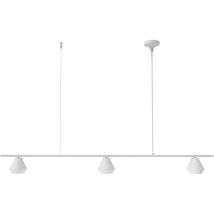 Suspension linéaire avec trois spots blancs – Abat-jour – Largeur, Forme, Matières, Hauteur – SULION