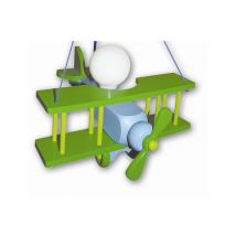 Millumine - Suspension Luminaire Enfant Aeronef Xxl Bleu Vert