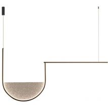 Zambelis - Suspension Luminaire led 35W Noir Mat et Gris Switch 3000-4000K