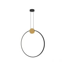 Zambelis - Suspension Luminaire led D600 24W Variable Noir et Doré Blanc chaud - 3000K