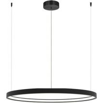 Suspension Luminaire LED D600 28W Variable Noir Mat Zambelis - Blanc chaud - 3000K