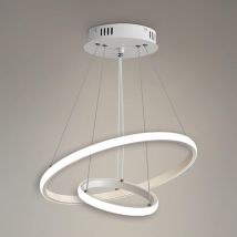 Suspension Luminaire led, Lustre circulaire moderne, suspension blanc 4000K, Lampe de Plafond éclairage intérieur de la chambre à coucher du salon
