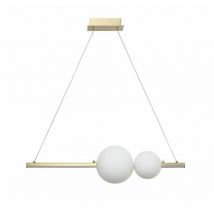 Zambelis - Suspension Luminaire led 11W Variable Or Mat Blanc chaud - 3000K