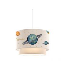 suspension luminaire plafonnier enfant saturne blanc 30x20 cm