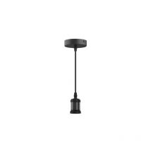 Suspension luminaire style antique Xxcell noir mat - E27 - 1m