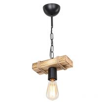 suspension luminnaire ε27 métal noir-naturel 20x10x43 cm