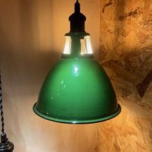 Millumine - Suspension émaillée Vert Olive Sada