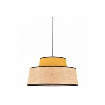 Suspension Majorca Moutarde Raphia Et Coton
