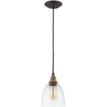 Matrimonio 1 Light Mini Dome Pendant Driftwood - Elstead