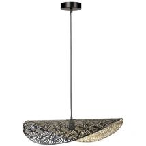 Suspension métal Calathéa noire et dorée