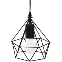 Suspension métal filaire D19 H22 noir