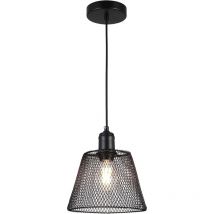 Leclubled - Suspension luminaire Noire Diamètre 210mm douille E27 avec Câble 1,1m Suspensions d'éclairage intérieur idéale lustre