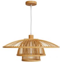 Rendez-vous Déco - Suspension en bambou naturel et métal D50 cm - mirabel