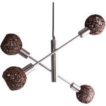 Briloner - Plafonnier design suspendu salon papier tresse boule lumière réglable 4814-042