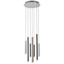 Reyna - Modern led Hanging Pendant Chrome, Warm White 3000K 2553lm Dimmable - Italux