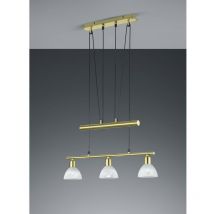 Iperbriko - Suspension Moderne 3 Lumières Barbell Levisto Brass Trio Lighting