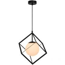Suspension moderne Tokyo 137cm réglable métal et verre satiné compatible led