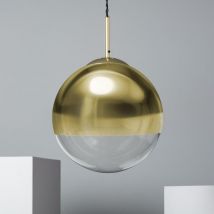 Suspension Métal et Verre Yelitza Gold Doré