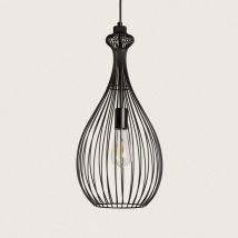 Suspension Métal Penny Noir