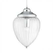 Searchlight Linen - Suspension à 9 ampoules au fini chrome, ampoule G4
