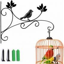 Mereteet - Suspension Mural Crochet Plante avec Vis Support Crochet Plante Lanterne Mangeoires d'oiseaux Panier de Jardin en Métal pour Décoration de