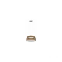 Fabrilamp - Suspension Natalia 1xe27 Blanc/sac-blanc Regx30x30 Cm