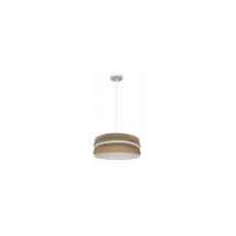 Fabrilamp - Suspension Natalia 1xe27 Blanc/sac-blanc Regx40x40 Cm