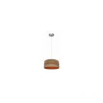 Fabrilamp - Suspension Natalia 1xe27 Nickel/sac-orange Regx30x30 Cm