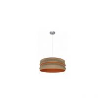 Fabrilamp - Suspension Natalia 1xe27 Nickel/sac-orange Regx50x50 Cm