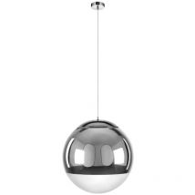 Epikasa - Suspension Nethe, Métal, Verre, Argent, 40x40x140 cm