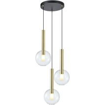 Niko – Suspension gold 3xG9 – Matières, Largeur, Style, Longueur, Culot, Finition métal, Hauteur, Tension électrique
