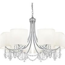 Searchlight - Nina - Lustre à 8 ampoules au fini chromé, E14