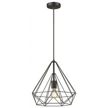 Spring Lighting - Petit plafonnier à 1 ampoule en fil noir mat, E27