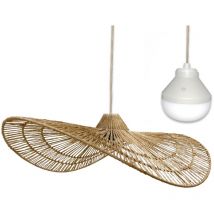 Lumisky - Suspension nomade marbella nomad Bois Jute H14CM