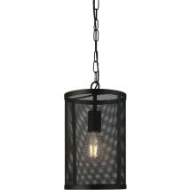 Lampe suspendue vintage salon salle à manger pendule plafond cage lampe chaîne noir projecteur 2481BK