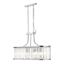 Searchlight - Victoria - Suspension à 5 ampoules, chrome, avec verre, E27