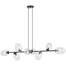 Epikasa - Suspension Pandora, Acier peint par poudrage, Verre, Noir, 140x100x40 cm