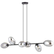 Epikasa - Suspension Pandora, Acier peint par poudrage, Verre, Noir, Gris, 120x100x40 cm