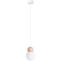 Sollux - Lampes suspendues Pekka verre/bois 1xG9 11cm