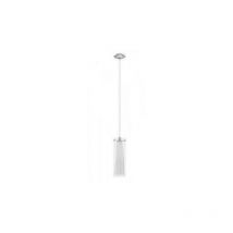Suspension pinto chrome transparent and white glass 89832