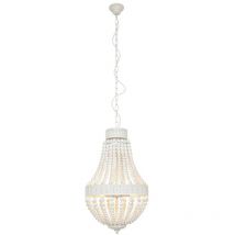 Mexlite - Suspension plafonnier lampe de salle à manger suspension métal bois h 120 cm