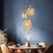 Steinhauer - Suspension plafonnier suspension spots led lampe de salon ambre 60 cm