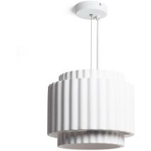 Suspension Plâtre Double Colum Blanc