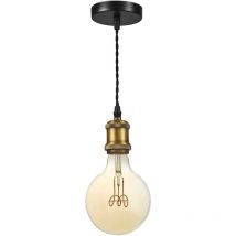 Suspension / Douille deco epoque E27 Laiton dore