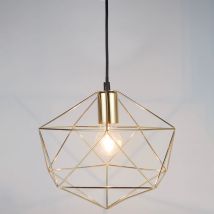 Suspension pour plafond Vega 150cm réglable métal or compatible led