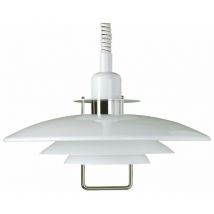 Primus - Luminaire suspendu à 1 ampoule en forme de dôme, chrome, blanc, E27 - Belid