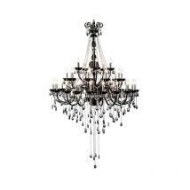 Suspension Queen, Métal, Cristal, Noir, Cristal, 135x135x350 cm
