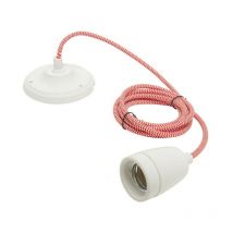 Girard Sudron - Suspension rétro béton rouge et blanc - Girard-Sudron